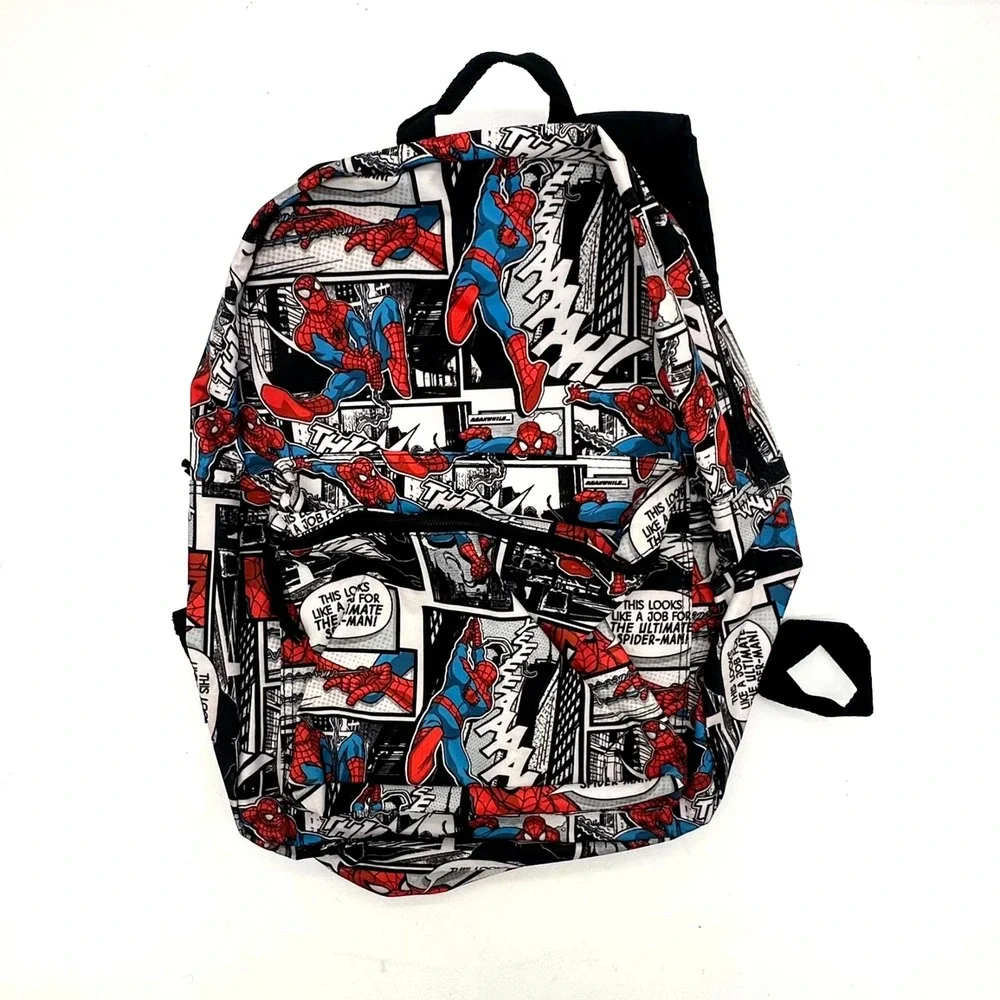 Marvel Spider‑Man Comic Backpack – Vibrant Panels – Great Condition